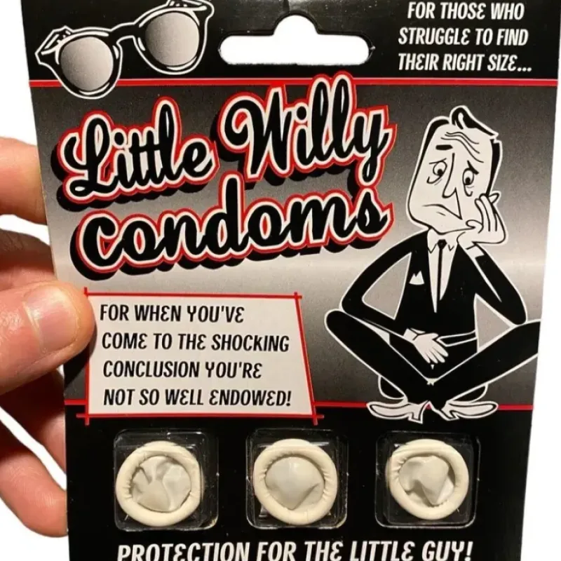 Egpull<3pk LITTLE WILLY CONDOMS - Small Pecker Gag Prank Joke - Sata Christmas Gift - Miniature Marvels: Airplane Models & Painted Dice
