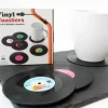 Egpull<6pk Music Vinyl Record Cup Coaster Glass Drink Holder Place Mat Tableware Home - Miniature Marvels: Airplane Models & Painted Dice