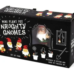 Egpull<4-pk Naughty Adult Gnomes Plant Pot Marker Figurine Statue Planters - Miniature Marvels: Airplane Models & Painted Dice