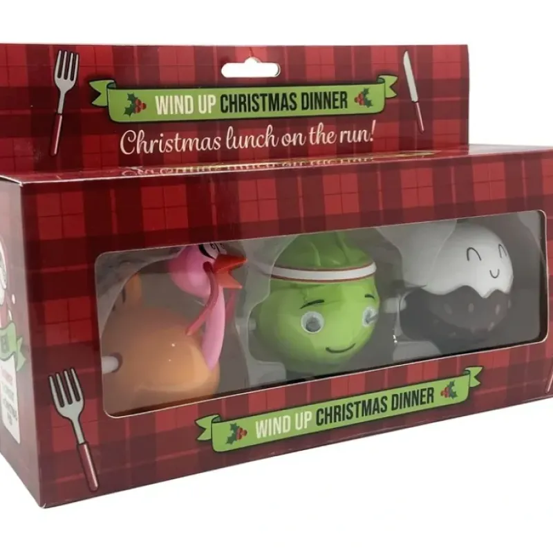 Egpull<3pk Racing Turkey - Sprout - Christmas Pudding - Wind Up Holiday Racing Toys - Miniature Marvels: Airplane Models & Painted Dice
