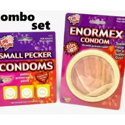 Egpull<3pk SMALL PECKER WILLY CONDOMS + 1 ENORMEX HUGE - GaG Prank Joke Novelty Gift - Miniature Marvels: Airplane Models & Painted Dice