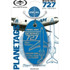 Airplane Model*Plane Tags Boeing 727 Pan Am Airlines N385PA - Miniature Marvels: Airplane Models & Painted Dice