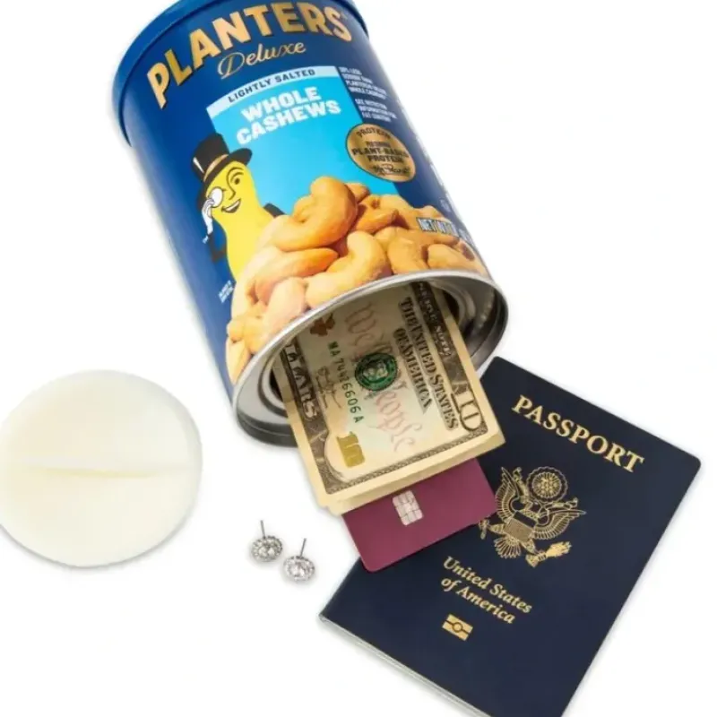 Egpull<PLANTERS CASHEWS OFFICIALLY LICENSED - Decoy Can Home Safe Cash Bank Volt - Miniature Marvels: Airplane Models & Painted Dice