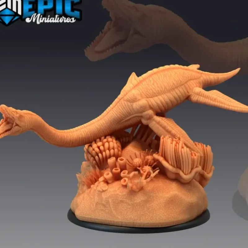 Miniature<Plesiosaurus - Miniature Marvels: Airplane Models & Painted Dice