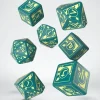 Dice<Polaris RPG Turquoise & Light Yellow Dice Set (7) QWS SPOL94 - Miniature Marvels: Airplane Models & Painted Dice