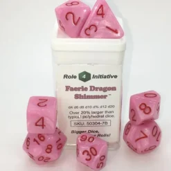 Dice<Polyhedral Dice: Faerie Dragon Shimmer - Set of 7 R4I 50304-7B - Miniature Marvels: Airplane Models & Painted Dice