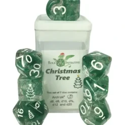 Dice<Polyhedral Dice: Holidice - Sets of 7 w/ Arch'd4 (Christmas Tree) R4I 50902-7C - Miniature Marvels: Airplane Models & Painted Dice