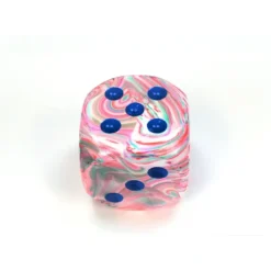 Dice<Pop Art / Blue: Festive 50mm D6 (w/ Pips) CHX DF5064 - Miniature Marvels: Airplane Models & Painted Dice
