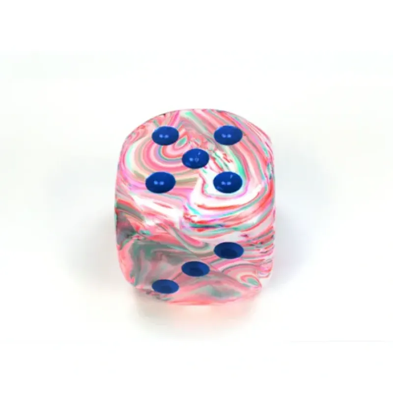 Dice<Pop Art / Blue: Festive 50mm D6 (w/ Pips) CHX DF5064 - Miniature Marvels: Airplane Models & Painted Dice