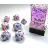 Dice<Pop Art / Blue: Festive Polyhedral Dice Set (7's) CHX 27544 - Miniature Marvels: Airplane Models & Painted Dice