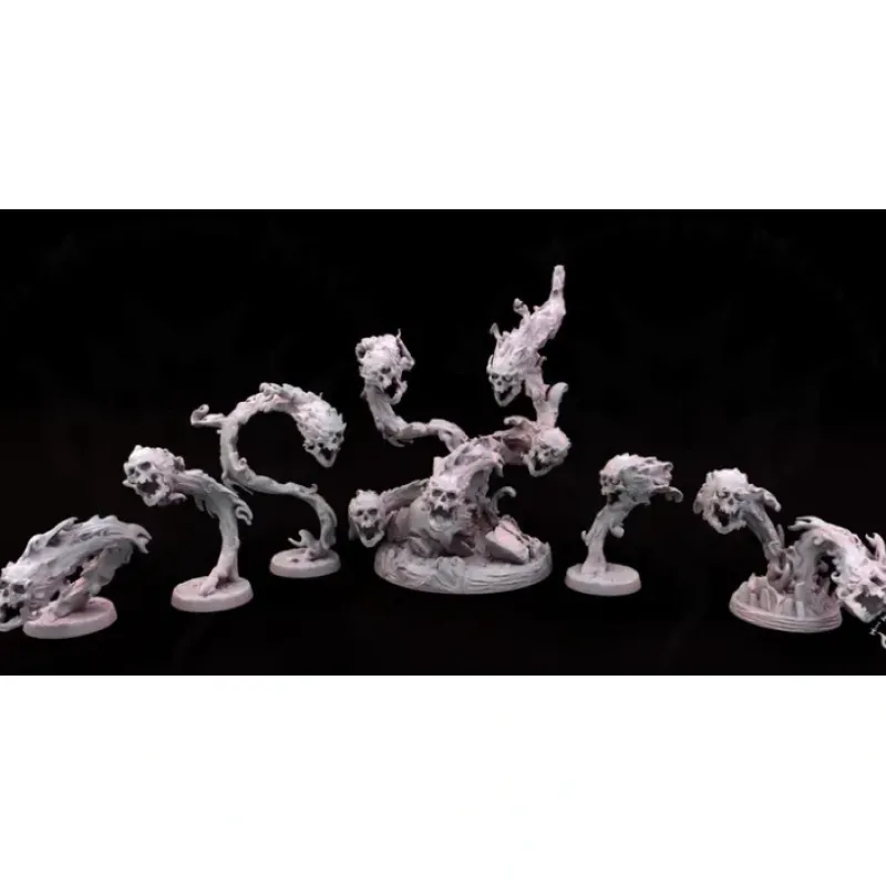 Miniature<Possessed Flaming Skulls - Miniature Marvels: Airplane Models & Painted Dice