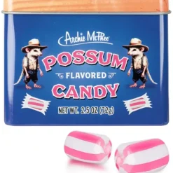 Egpull<POSSUM Flavored Candy - Gross! Funny! Cool Retro Tin Gift Box - Archie McPhee - Miniature Marvels: Airplane Models & Painted Dice