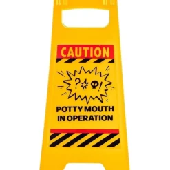 Egpull<Potty Mouth in Operation - Caution Sign Office Desk GaG Joke Novelty Gift - Miniature Marvels: Airplane Models & Painted Dice