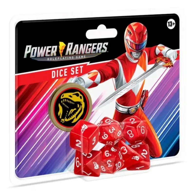 Dice<Power Rangers RPG: Game Dice Set - Red RGS 02334 - Miniature Marvels: Airplane Models & Painted Dice