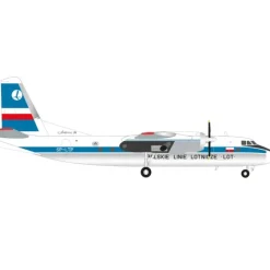 Airplane Model*Pre-Order Herpa Wings 572996 1:200 LOT Polish Airlines Antonov AN-24B SP-LTP - Miniature Marvels: Airplane Models & Painted Dice