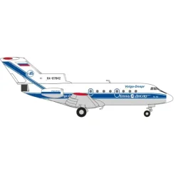 Airplane Model*Pre-Order Herpa Wings 573146 1:200 Volga Dnepr Yakovlev Yak-40 RA-87842 - Miniature Marvels: Airplane Models & Painted Dice