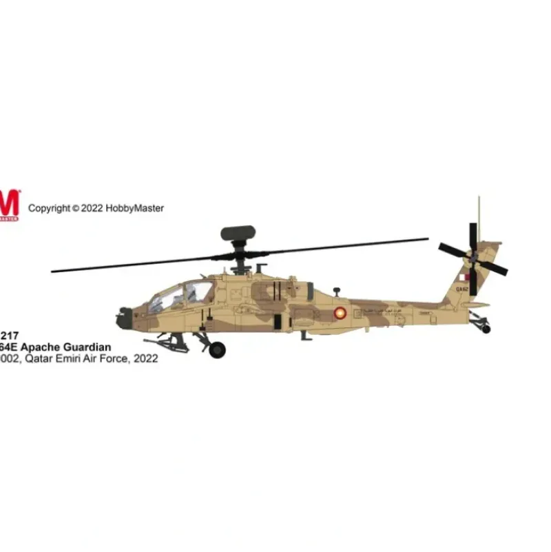 Airplane Model*Pre-Order Hobby Master HH1217 1:72 AH-64E Apache Guardian Qatar Emiri Air Force - Miniature Marvels: Airplane Models & Painted Dice