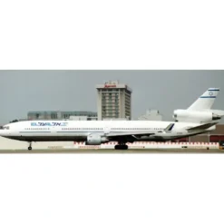 Airplane Model<Pre-Order JC Wings XX20629 1:200 El Al Israel Airlines McDonnell Douglas MD-11 "Polished" Reg: N278WA - Miniature Marvels: Airplane Models & Painted Dice