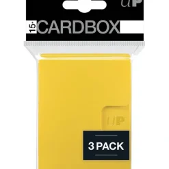 Accessories<PRO 15+ Card Box 3-pack: Yellow - Miniature Marvels: Airplane Models & Painted Dice