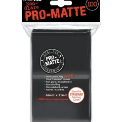 Accessories<Pro-Matte Standard Deck Protectors: Black (100) - Miniature Marvels: Airplane Models & Painted Dice