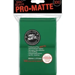 Accessories<Pro-Matte Standard Deck Protectors: Green (100) - Miniature Marvels: Airplane Models & Painted Dice