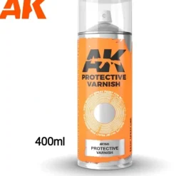 Paint<Protective Varnish Spray (USA) 200ML LTG AK-1043 - Miniature Marvels: Airplane Models & Painted Dice