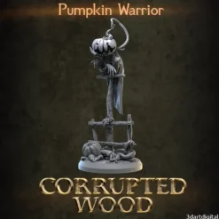Miniature<Pumpkin Warrior, Pearched - Miniature Marvels: Airplane Models & Painted Dice