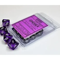 Dice<Purple / White: Translucent d10 Dice Set (10's) CHX 23277 - Miniature Marvels: Airplane Models & Painted Dice