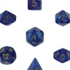 Dice<Purple with Gold: Lustrous Polyhedral Dice Set (7's) CHX 27497 - Miniature Marvels: Airplane Models & Painted Dice