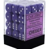 Dice<Purple with White: Opaque 36d6 12mm Dice Block CHX 25807 - Miniature Marvels: Airplane Models & Painted Dice