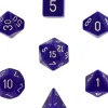 Dice<Purple with White: Opaque Polyhedral Dice Set (7's) CHX 25407 - Miniature Marvels: Airplane Models & Painted Dice