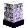 Dice<Purple-Steel / White: Gemini 36d6 12mm Dice Block CHX 26832 - Miniature Marvels: Airplane Models & Painted Dice