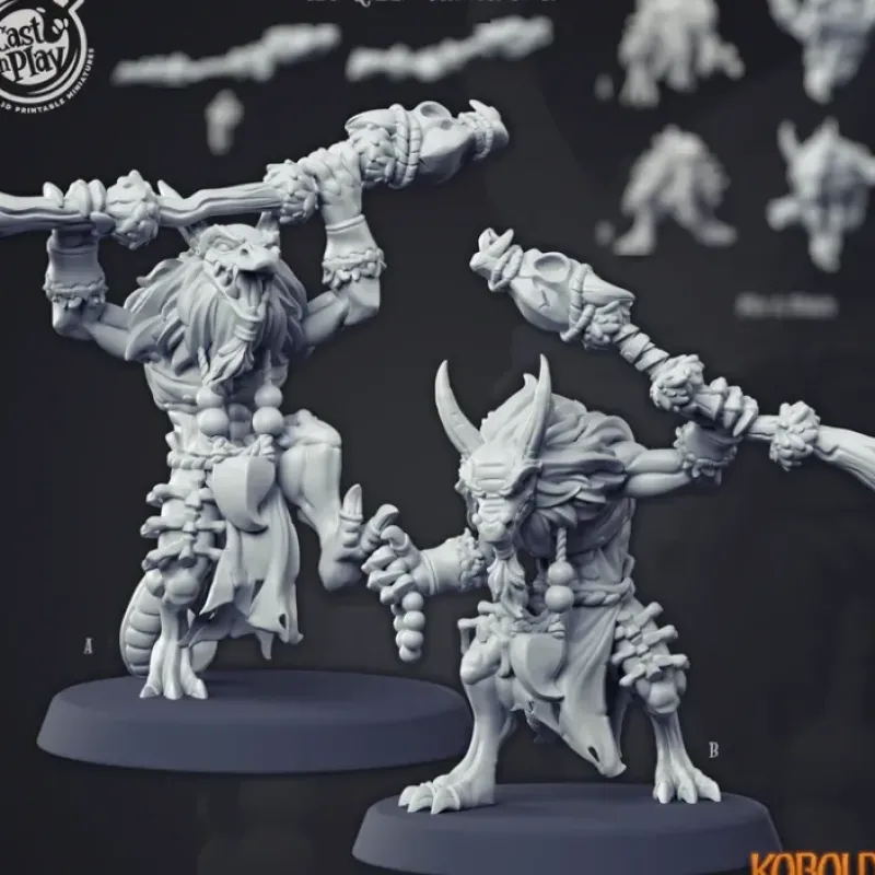 Miniature<Qunk The Shaman - Miniature Marvels: Airplane Models & Painted Dice