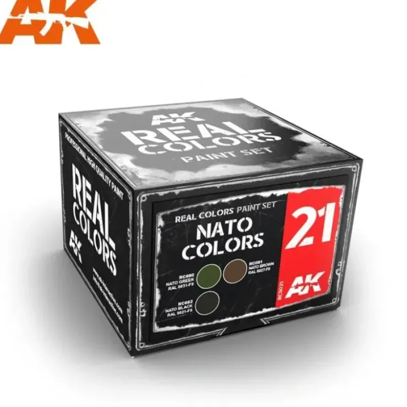 Paint<Real Colors: NATO Colors Set LTG AK-RCS021 - Miniature Marvels: Airplane Models & Painted Dice