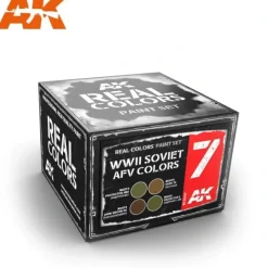 Paint<Real Colors: WWII Soviet AFV Colors Set LTG AK-RCS007 - Miniature Marvels: Airplane Models & Painted Dice