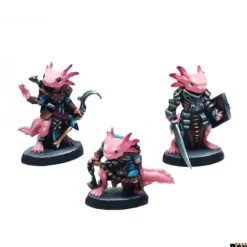 Reaper Miniatures<Reaper Axolotii Heroes (3) 44188 - Miniature Marvels: Airplane Models & Painted Dice