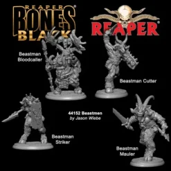 Reaper Miniatures<Reaper Beastmen (4) 44152 - Miniature Marvels: Airplane Models & Painted Dice