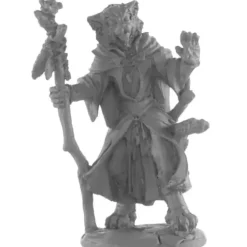 Reaper Miniatures<Reaper Catfolk Mage 04052 - Miniature Marvels: Airplane Models & Painted Dice