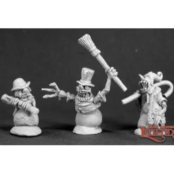 Reaper Miniatures<Reaper Monstrous Snowmen (3) (metal) 03296 - Miniature Marvels: Airplane Models & Painted Dice