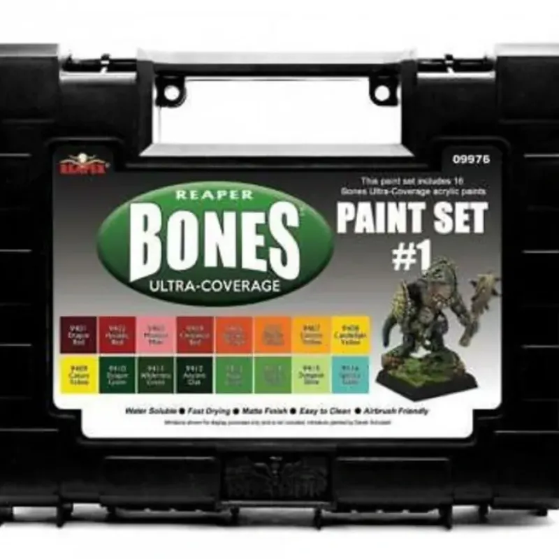 Paint<Reaper Paints: MSP: Bones Ultra Coverage Paints: Set #1 09976 - Miniature Marvels: Airplane Models & Painted Dice