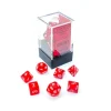 Dice<Red / White: Translucent Mini-Polyhedral Dice Set (7's) CHX 20374 - Miniature Marvels: Airplane Models & Painted Dice
