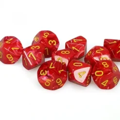 Dice<Red / Yellow: Vortex d10 Dice Set (10's) CHX 27244 - Miniature Marvels: Airplane Models & Painted Dice