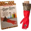 Egpull<RED LEOPARD Luxury Diamond Glam Latex Gloves Household Washing Cleaning Kitchen - Miniature Marvels: Airplane Models & Painted Dice