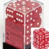 Dice<Red with White: Opaque 12d6 16mm Dice Set CHX 25604 - Miniature Marvels: Airplane Models & Painted Dice