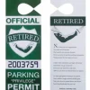 Egpull<RETIRED Auto Car Parking Permit " Retirement Over The Hill " GaG Prank- BigMouth - Miniature Marvels: Airplane Models & Painted Dice