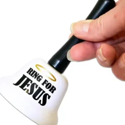 Egpull<Ring for Jesus Metal Hand Bell - Home Kitchen Bar Pub Office Desk Room Gift - Miniature Marvels: Airplane Models & Painted Dice