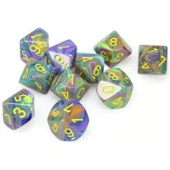 Dice<Rio / Yellow: Festive d10 Dice Set (10's) CHX 27249 - Miniature Marvels: Airplane Models & Painted Dice