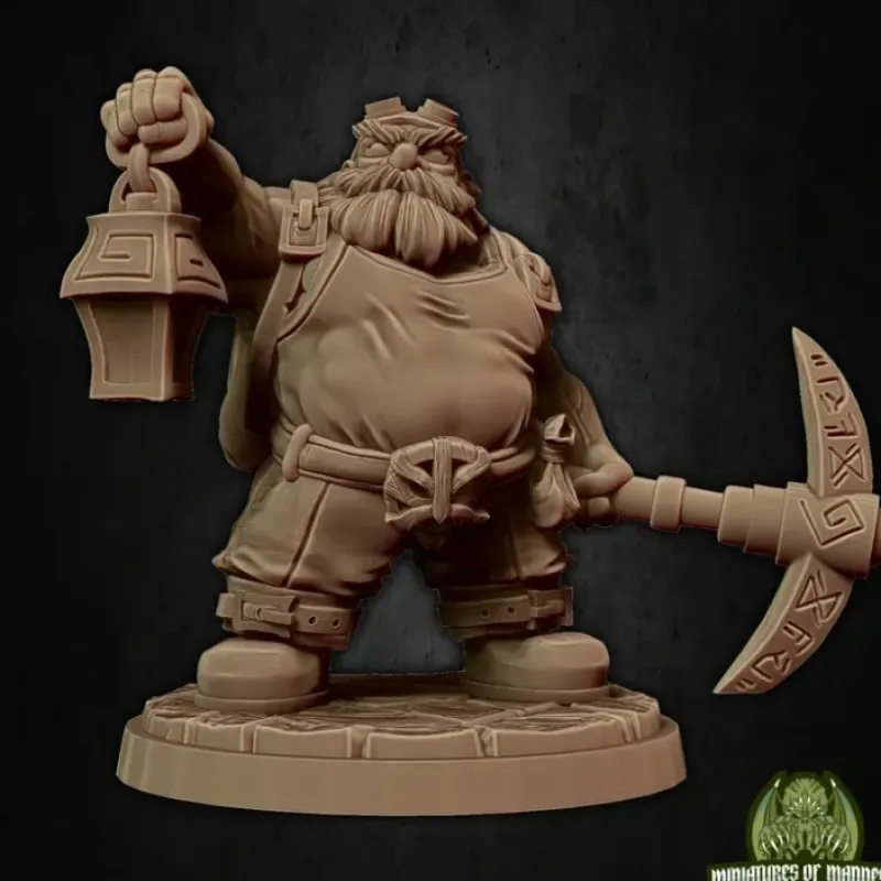 Miniature<Rufus Breakrock - Miniature Marvels: Airplane Models & Painted Dice