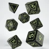 Dice<Runic Black & Glow-in-the-Dark Dice Set (7) QWS SRUN19 - Miniature Marvels: Airplane Models & Painted Dice