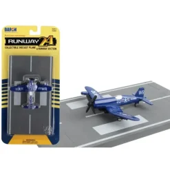 Airplane Model<Runway24 F4U USMC Blue - Miniature Marvels: Airplane Models & Painted Dice